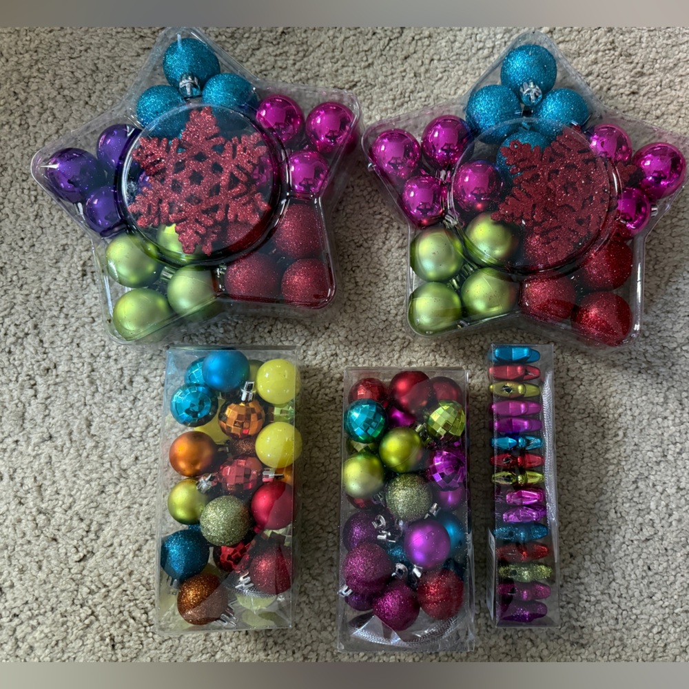 Rainbow bright ornaments